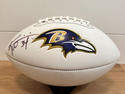 Ricky Williams Signed Baltimore Ravens Logo Football — Metabilia Certified