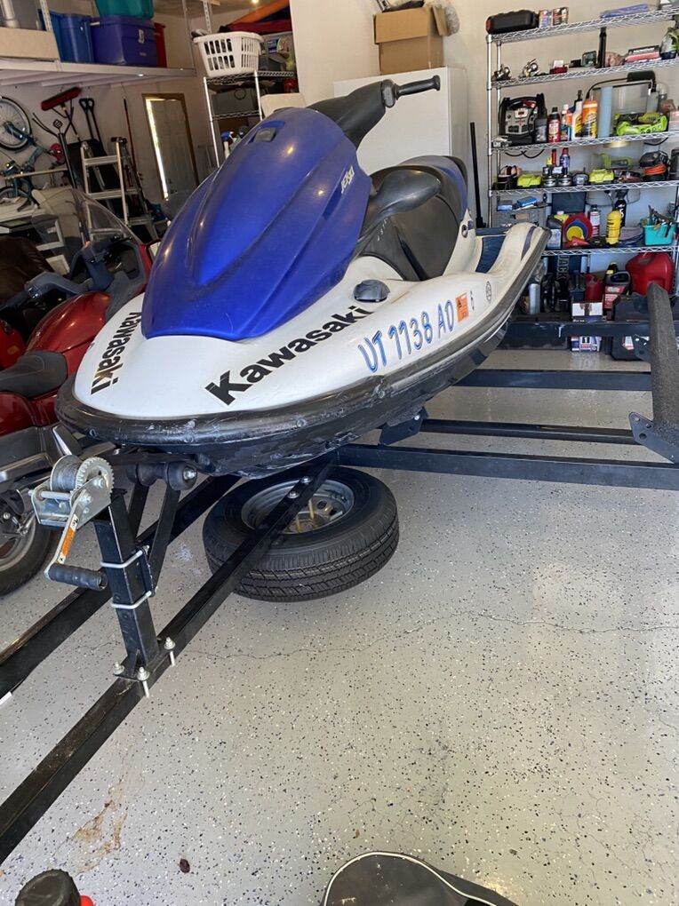 Kawasaki 3-Seat Jet Ski And Trailer