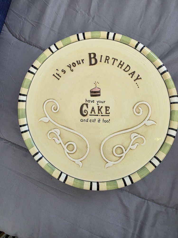 Happy Birthday Cake Plate