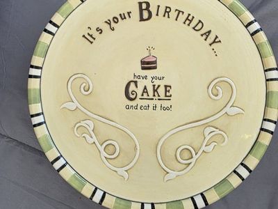 Happy Birthday Cake Plate