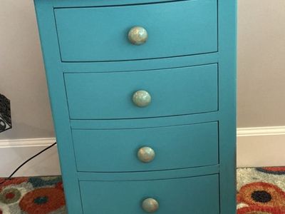 Painted Corner Table with drawers