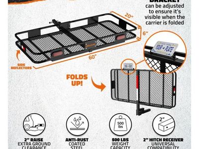 Free Mockins Cargo Hitch Basket Carrier - missing hitch lock