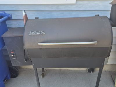 Traeger electric smoker.