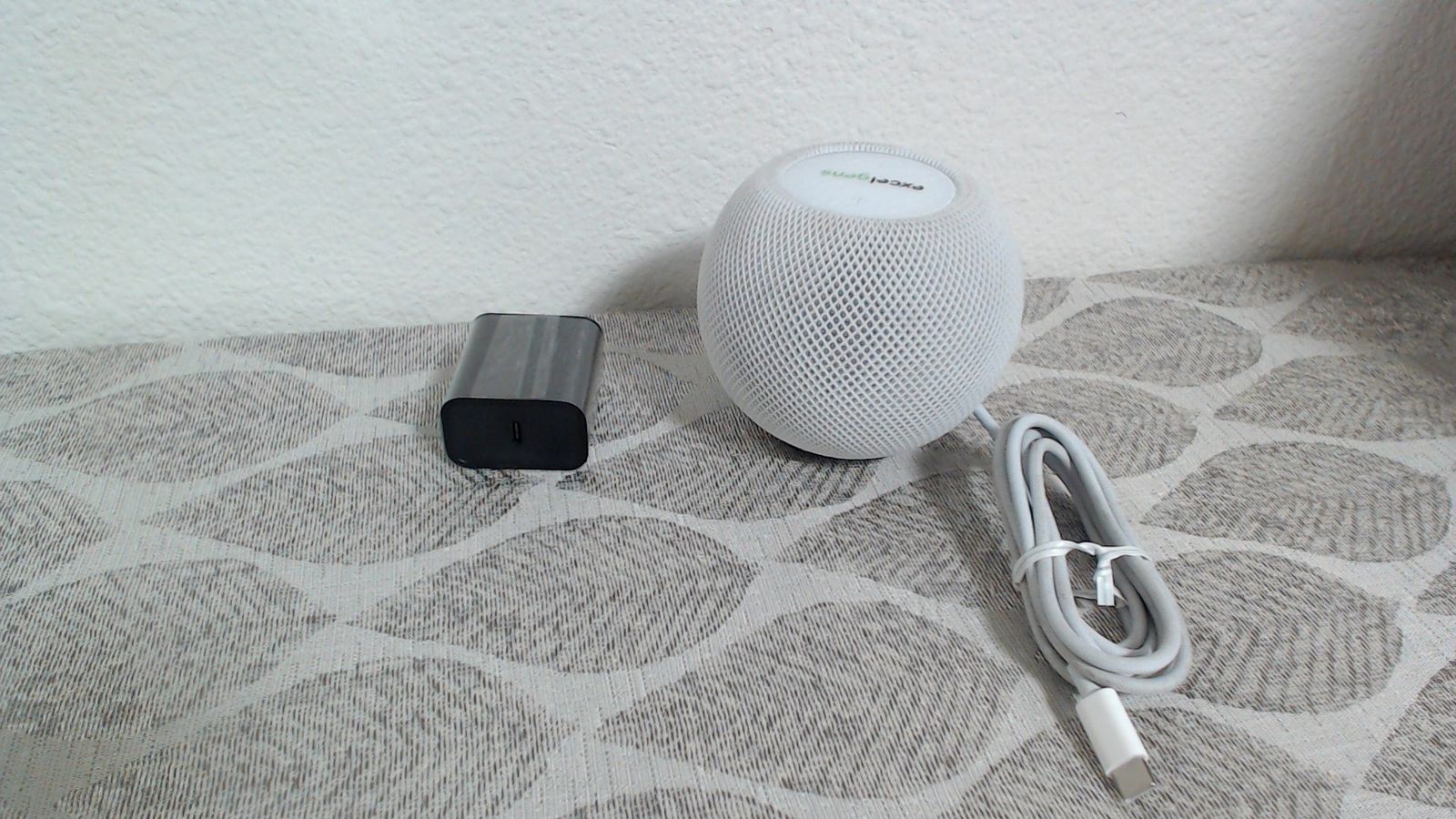 Apple HomePod mini White Smart Speaker with Power Adapter Used