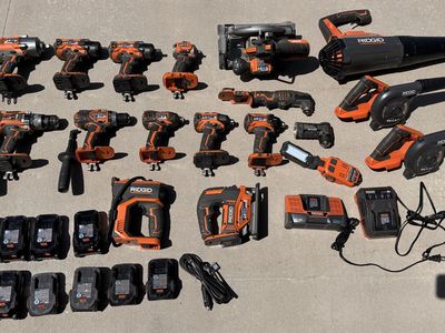 RIDGID 18V Mega Tool & Battery Set – Light Use, Lifetime Warranty