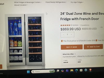 Ca'lefort dual zone wine cooler