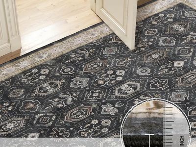 5x7 Area Rug for Living Room, Washable Vintage Small Rug, Soft Low Pile Non Slip Distressed Carpet for Bedroom Dining Room