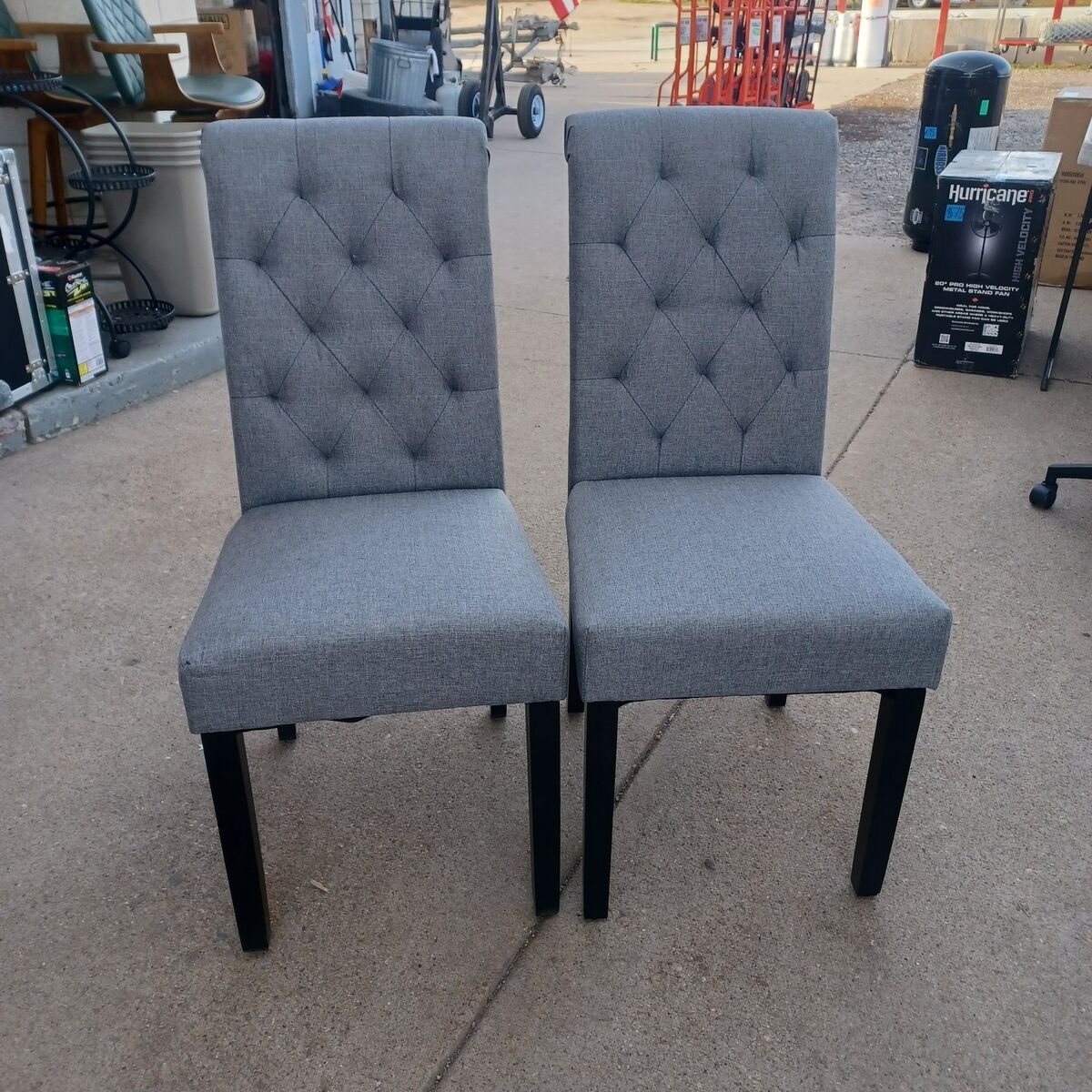 two dining room chairs