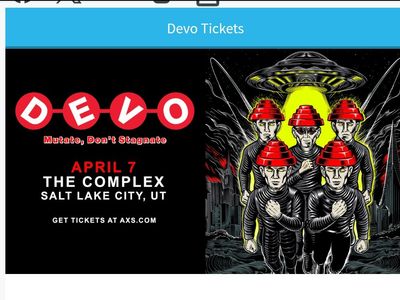 2 Devo Tickets $150
