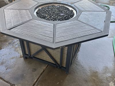 Propane outdoor fire table