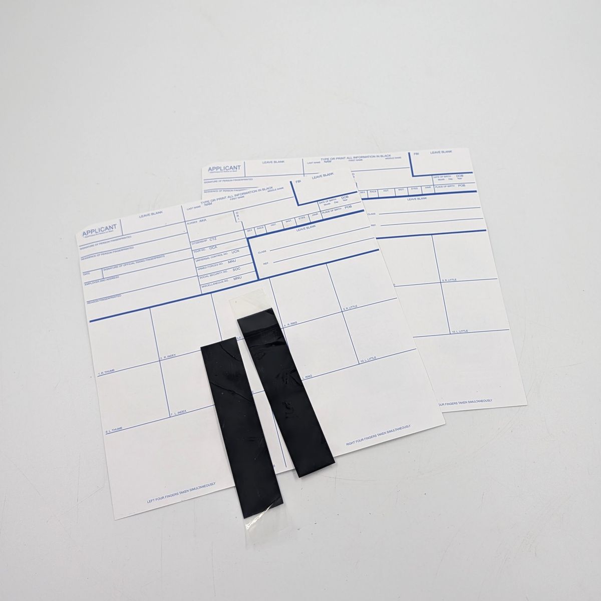 Finger Print Application Form 2 Pack