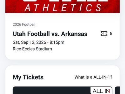 Utah vs Arkansas Football - 2 tickets Section W8