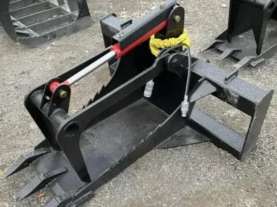 New Hydraulic Stump Bucket Digging Grapple Attachment Skid Steer Tractor Loader