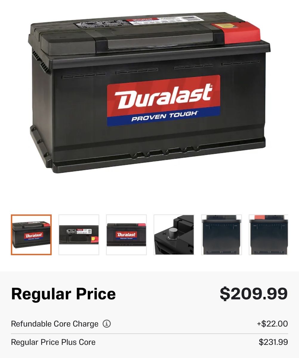 Duralast Group Size 49 / H8 Battery H8-DL