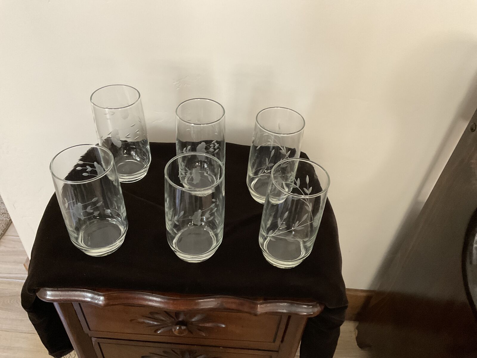 Princess House Crystal Glasses (6) for $20.00