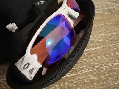 Oakley Flak 2.0 XL Matte White Prizm Golf Sunglasses with Case