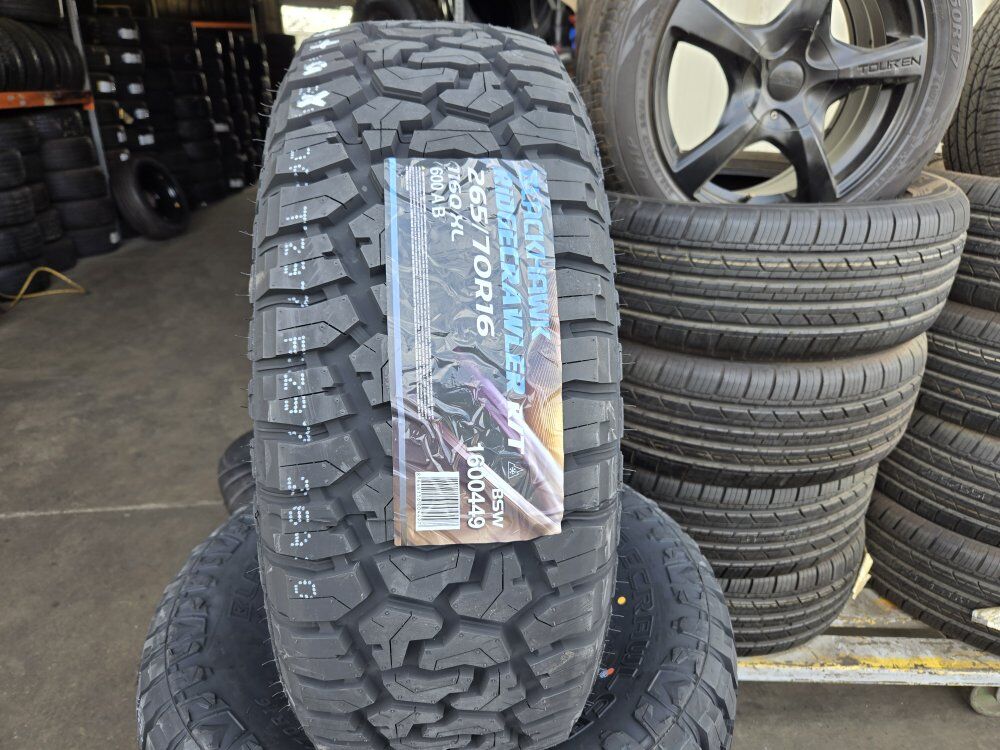 SET 265/70R16 BLACKHAWK RIDGECRAWLER R/T