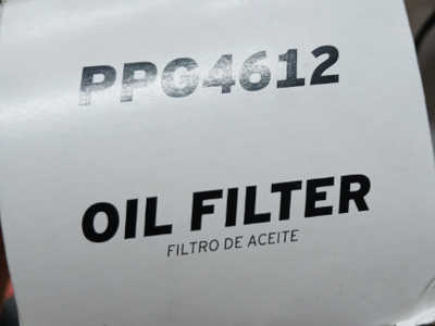 PPG4612 Oil Filter - New, Unused Automotive Part-Section A