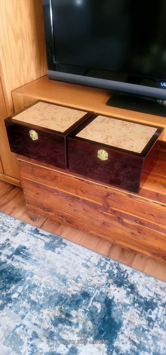 Burlwood/ Mahogany  Jewelry boxes