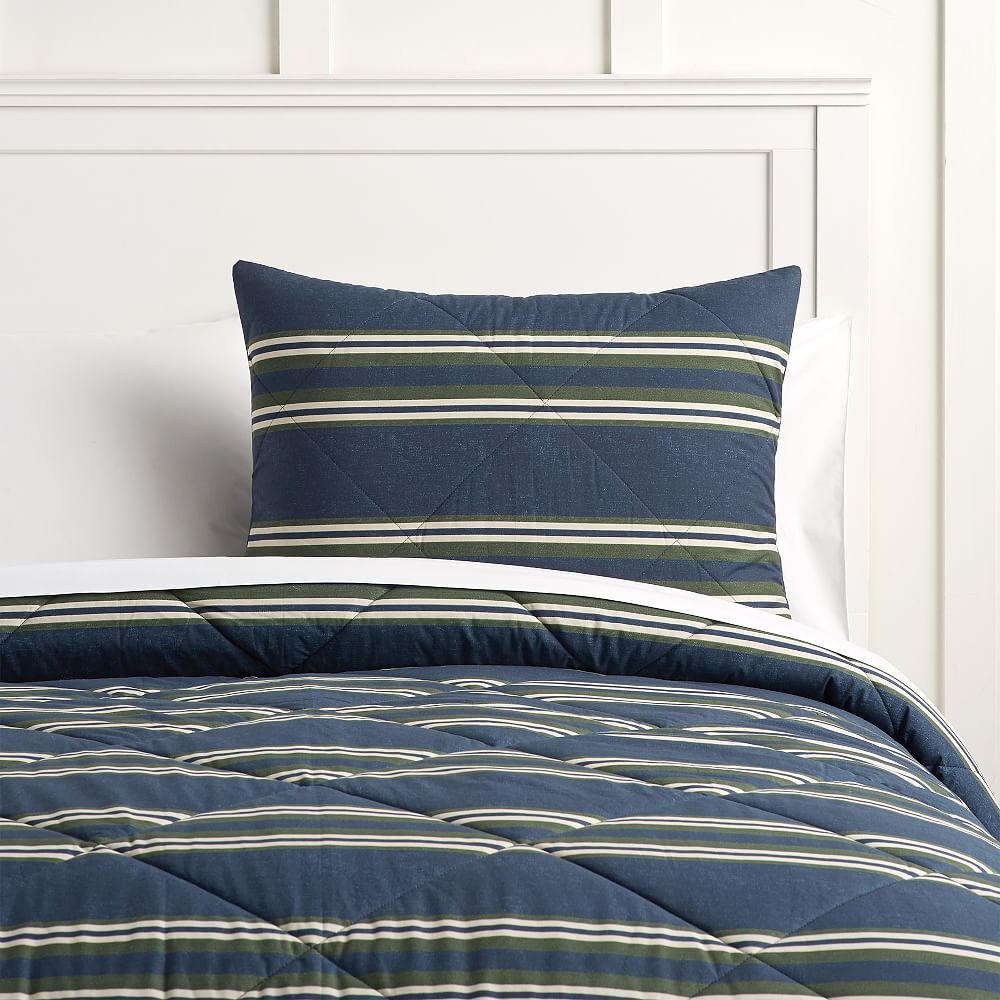 Pottery Barn Eton Striped Quilt Full Teen