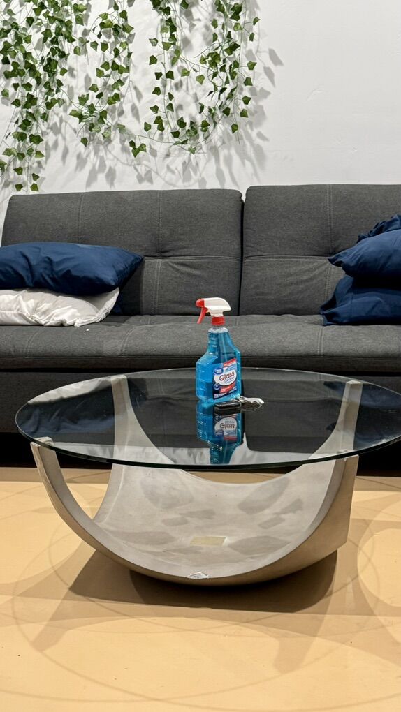 Concrete & Glass Coffee Table