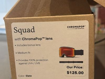 Smith Squad ChromaPop Snow Goggles - Slate Red Mirror/Clear Lens, Medium Fit