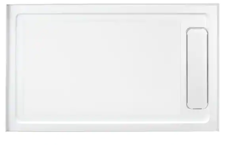 OVE 36 in. W x 60 in. L Alcove Shower Pan Base with Reversible Drain in White