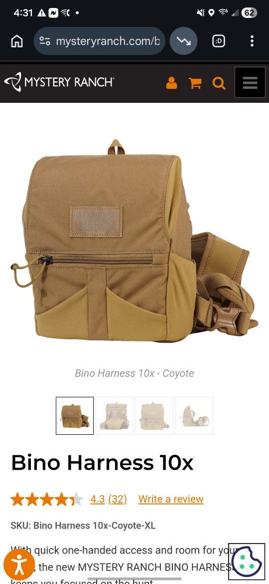 Mystery Ranch Bino Harness