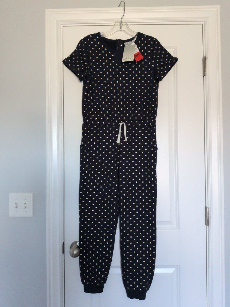 Brand New Girls Size 10/12 Fleece Jumpsuit