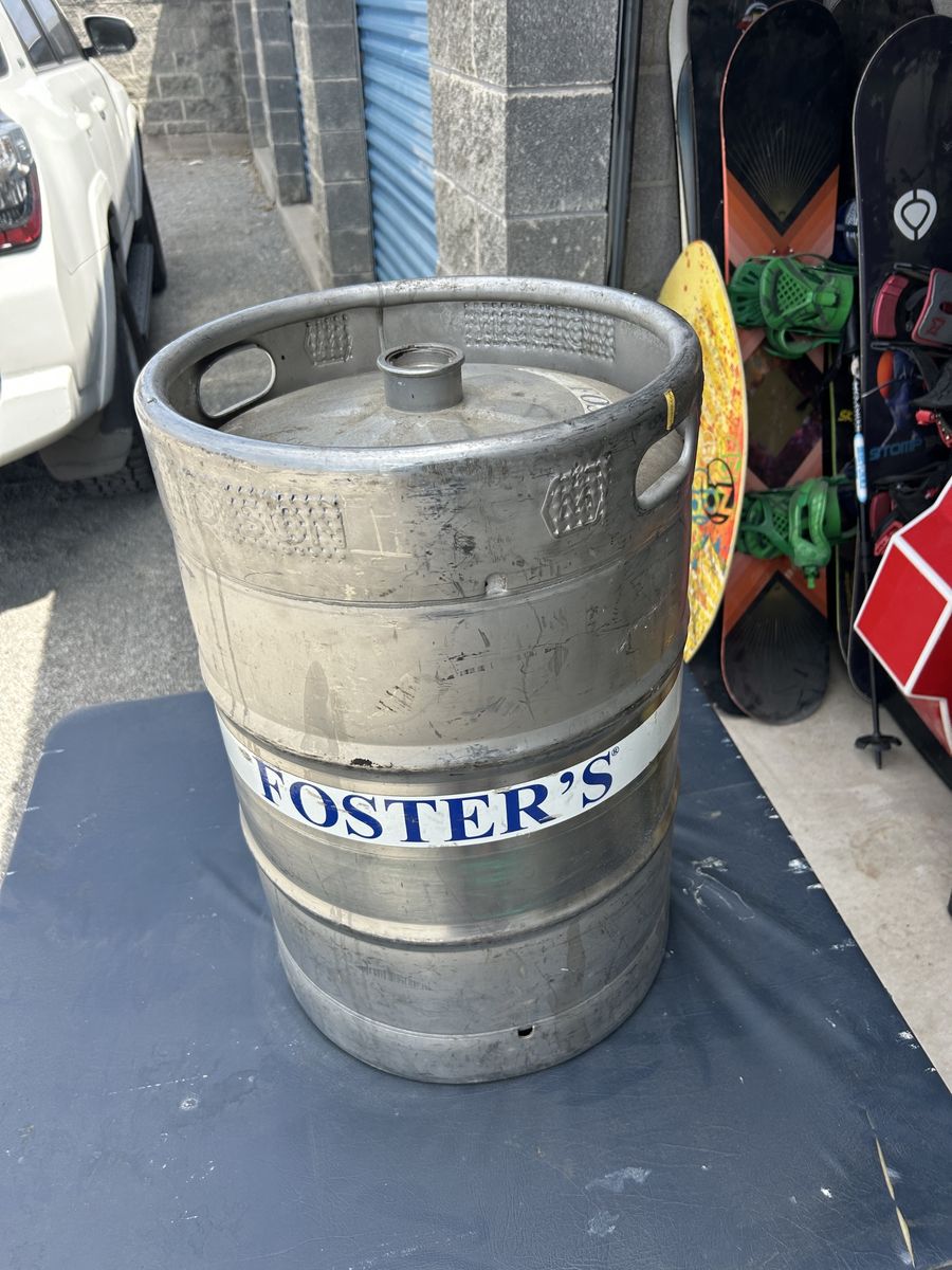 Empty Foster's Beer Keg For Home Brewing or Decor
