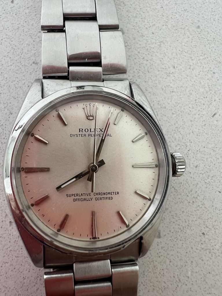 Rolex Oyster Perpetual 1002 Silver Dial 34mm Automatic Vintage
