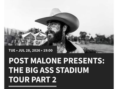 Post Malone The Big Ass Stadium Tour Part 2 Ticket - Salt Lake City, Rice-Eccles Stadium