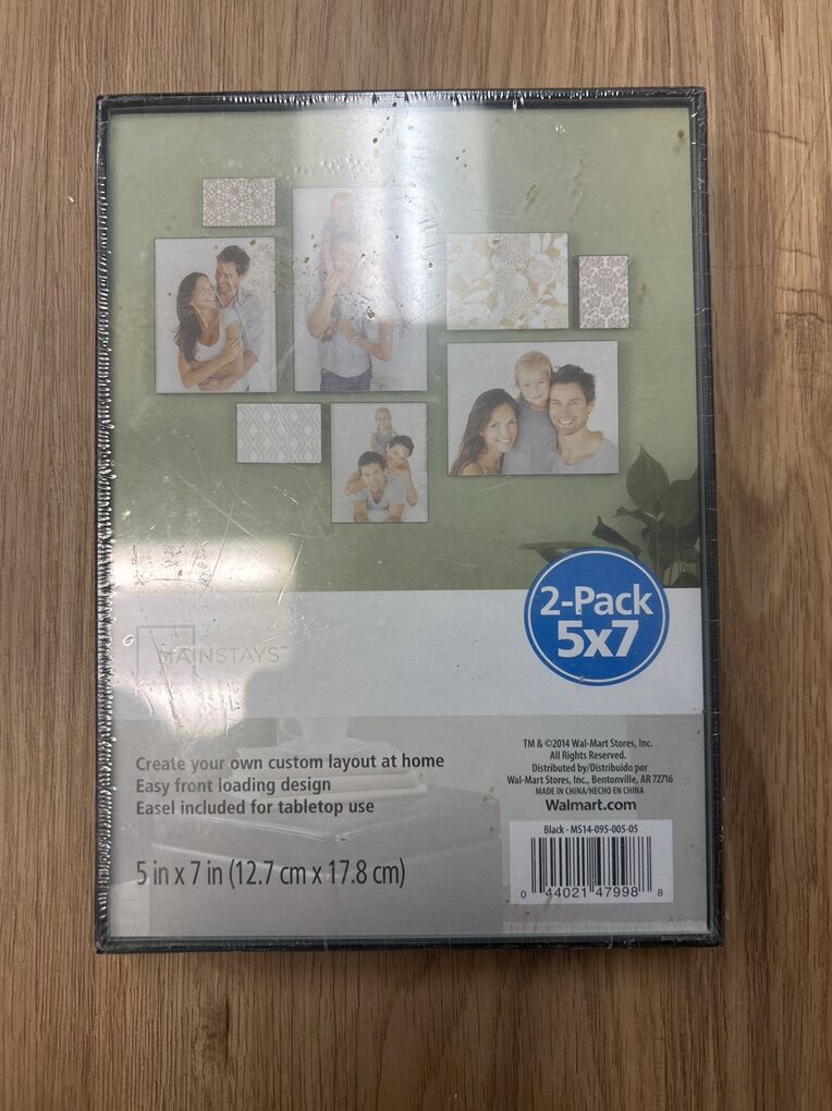 Set of 2 Black 5” x 7” Shadow Box Picture Frames