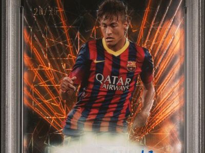 2023 Topps Chrome Neymar Black Lazer Orange Auto