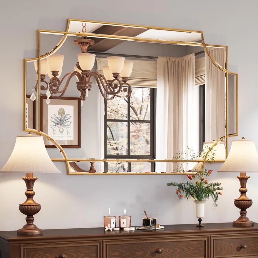 Kelly Miller 32x48 Large Gold Mirror