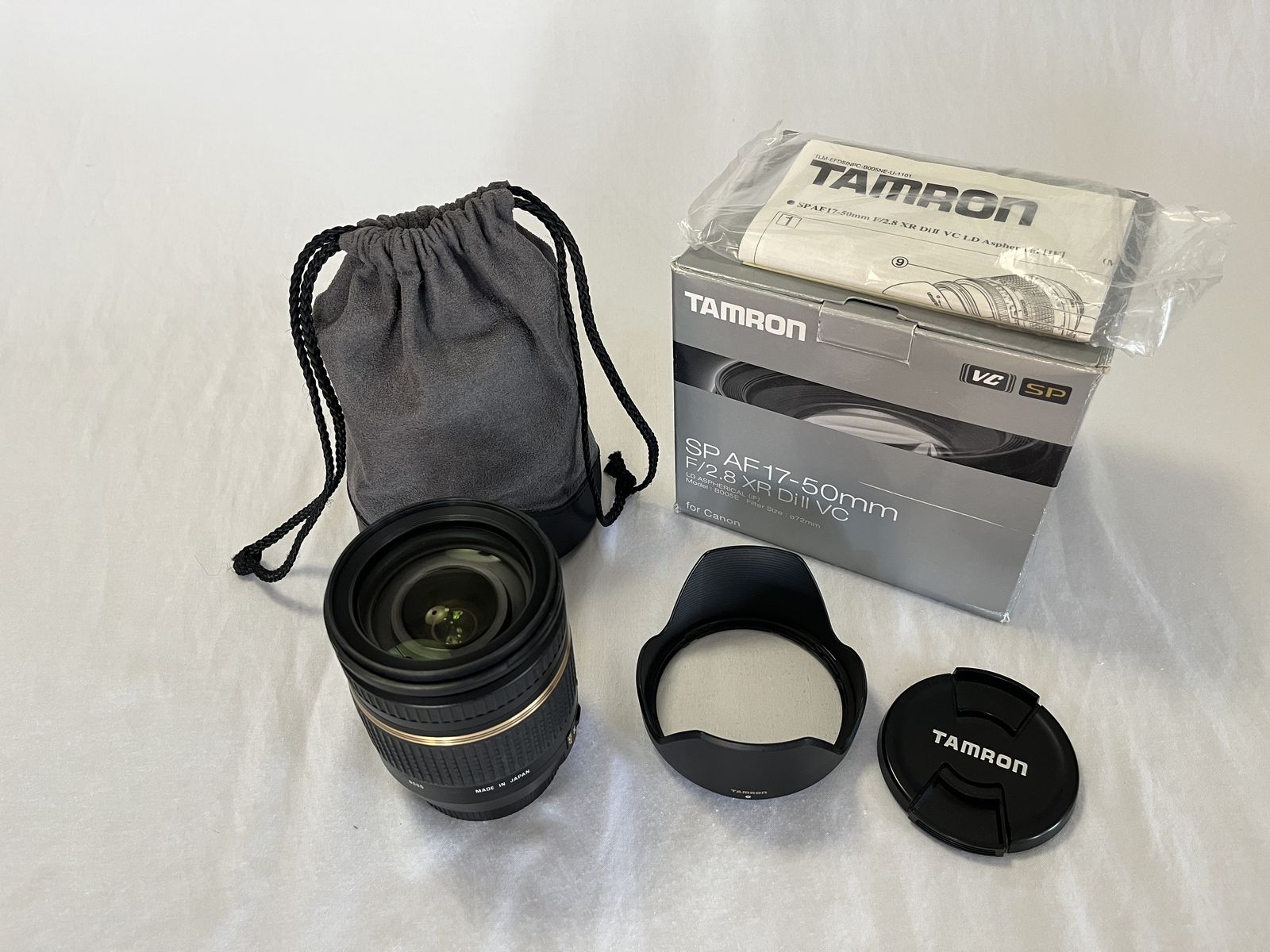 Tamron SP B005 17-50mm f/2.8 Di-II XR VC IF AF Lens For Canon – Includes Caps & Canon Lens Pouch