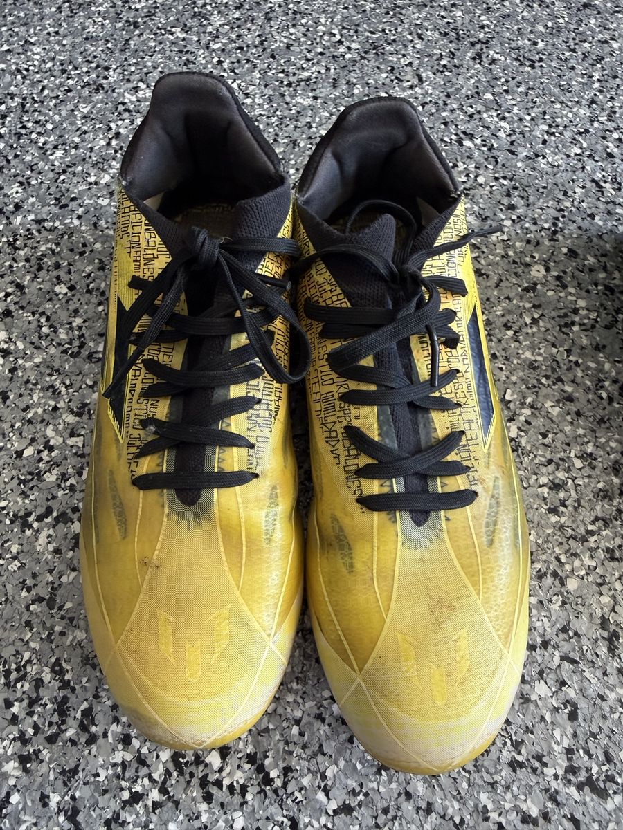 Adidas yellow cleats size 5.5