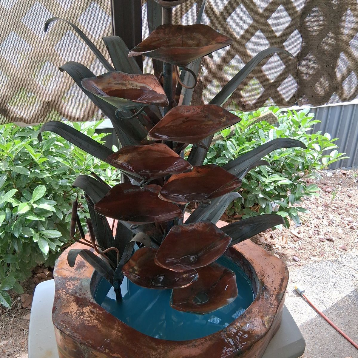 Large copper water fountain