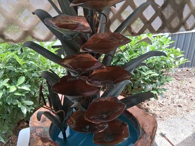Large copper water fountain