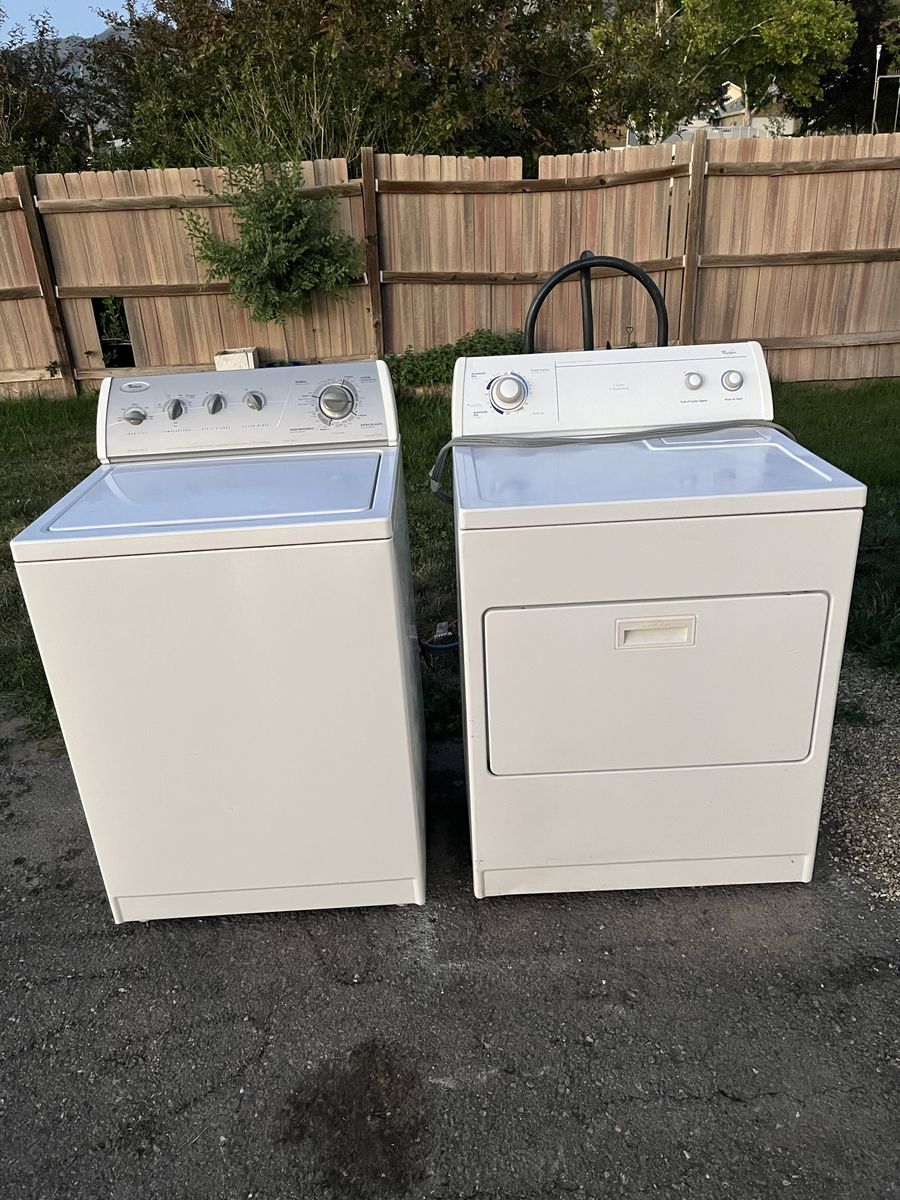 Whirlpool White Washer & Electric Dryer Set - Excellent Condition