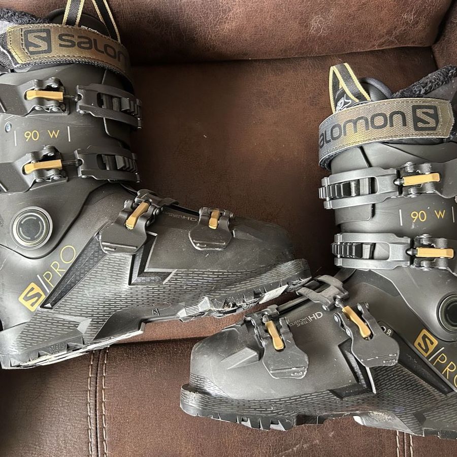Salomon Women's S/PRO 90W Snow Ski Boots Belluga Metallic Copper Size 24/24.5 285