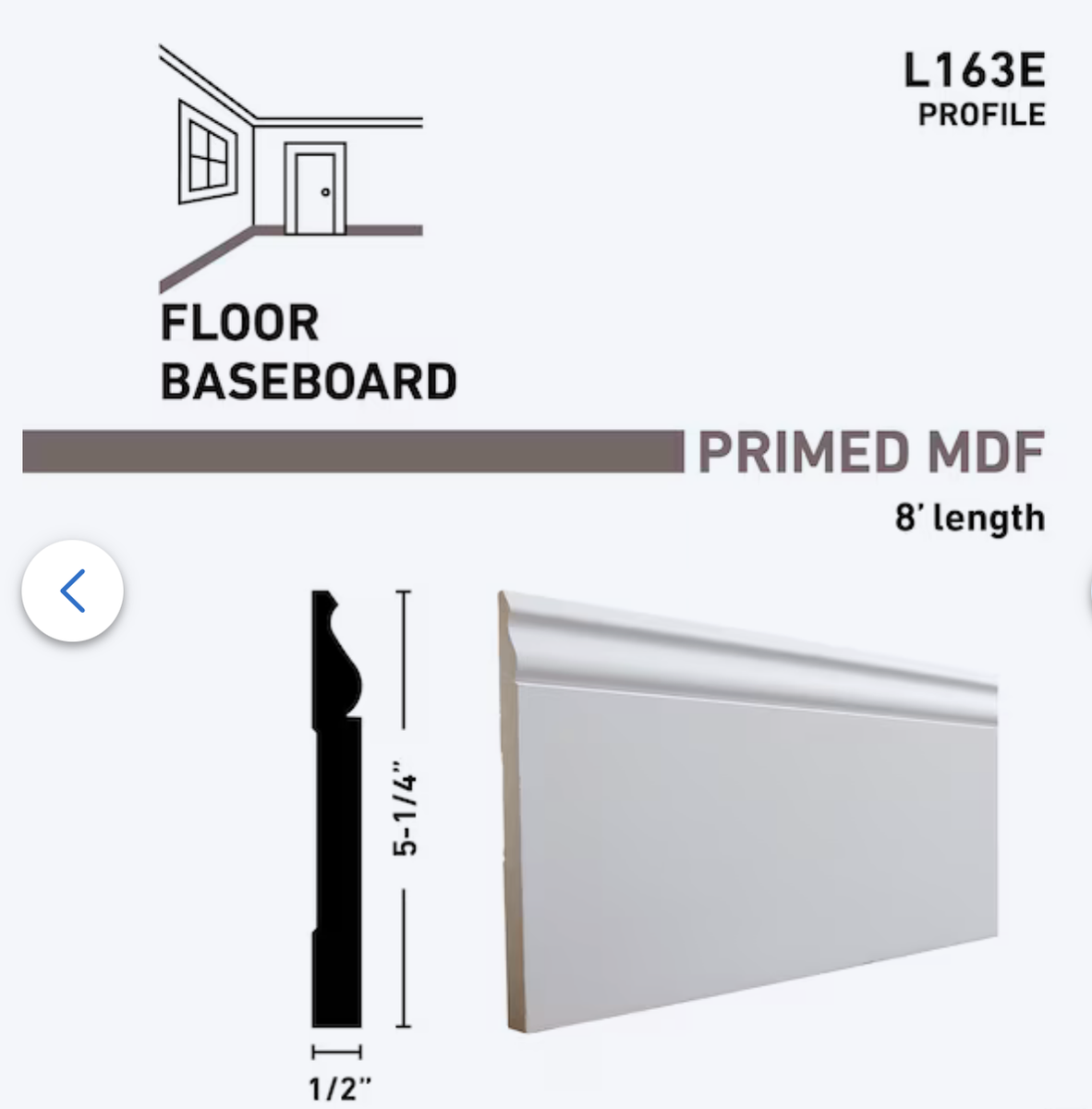 MDF Marker Board Wall Panel, Baseboard Moulding, and Painted Pine Board remnants