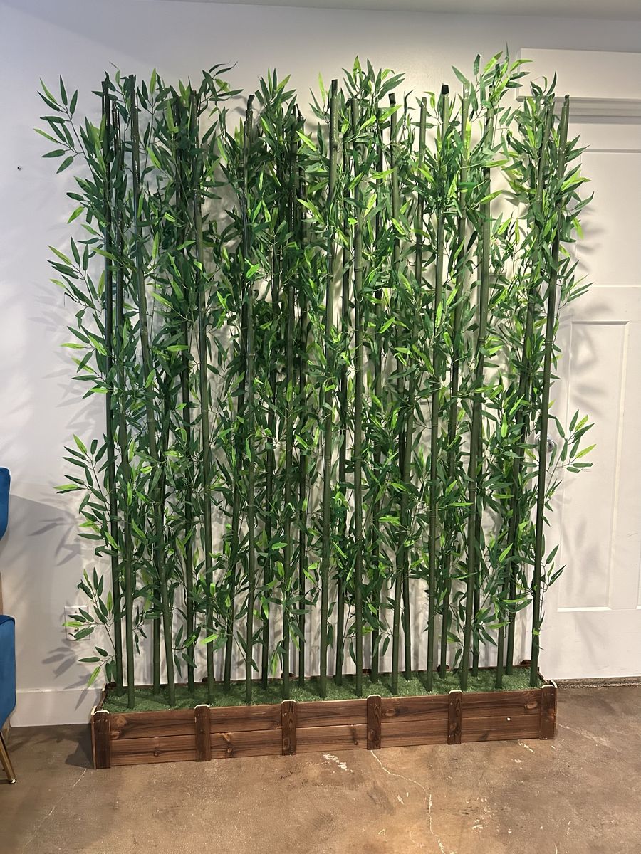 New Artificial Faux Bamboo Privacy Screen, Indoor Outdoor