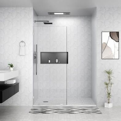 Frameless Shower Door 36" W x 78" H Single Door