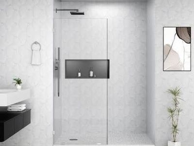 Frameless Shower Door 36" W x 78" H Single Door