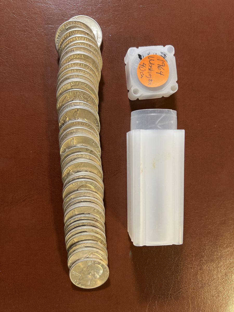 40 x 1964 Washington Silver Quarters