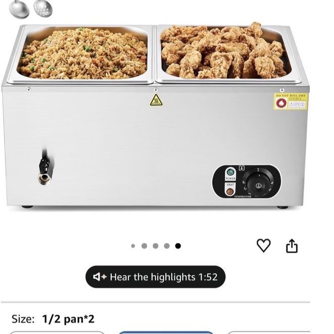 Commercial food warmer