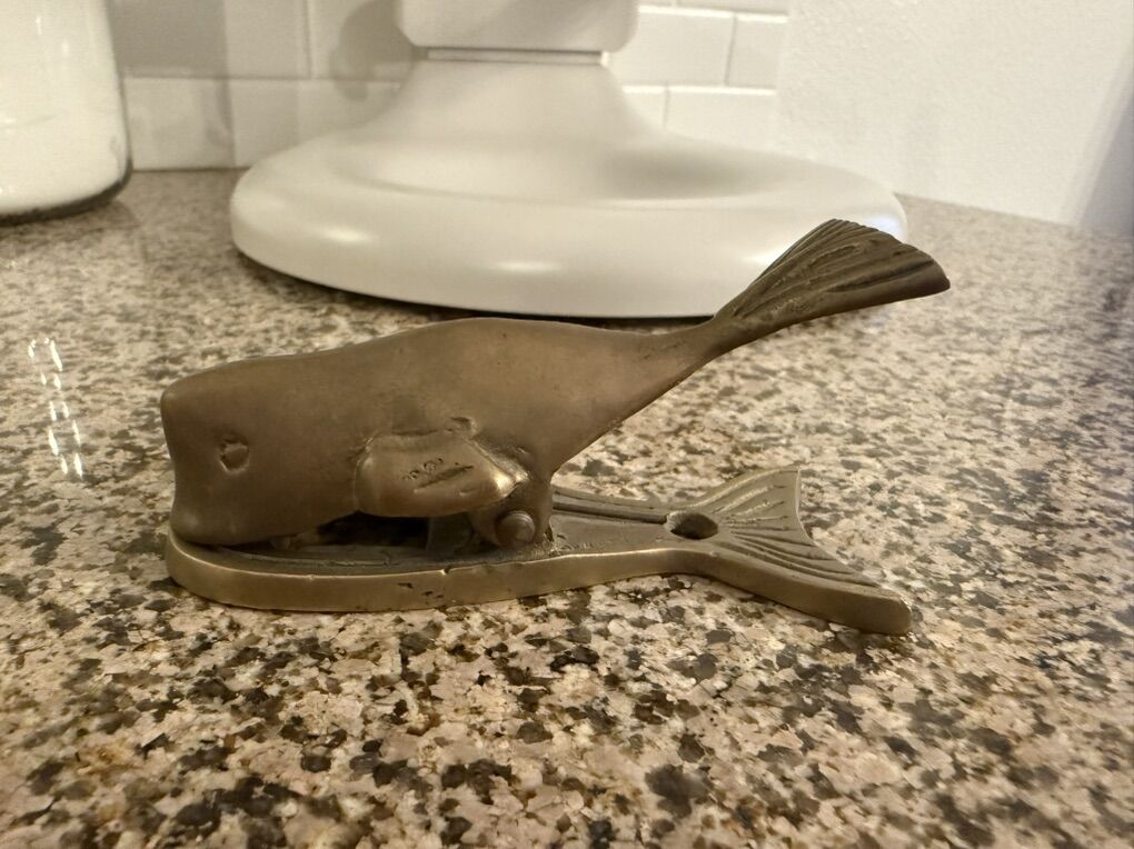 Vintage Whale Paper Clip - Solid Brass