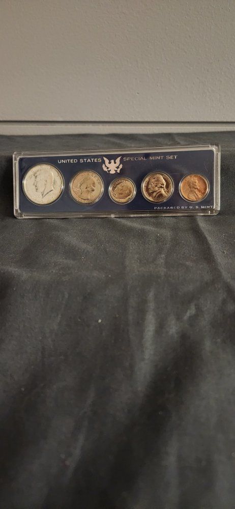 1967 US Coins Special Mint Set Half Dollar, Quarter Dollar, Dime, Nickel, Cent