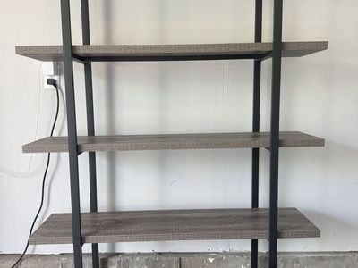 5 Tier Wood and Metal Bookcase